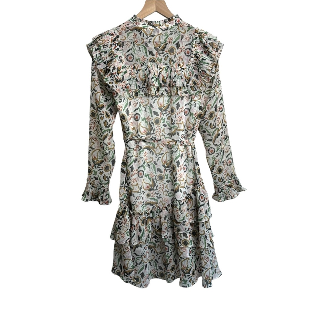 Ted Baker London Aishia Long Sleeve Floral Print Ruffle Long‎ Sleeve Dress - Picture 15 of 16